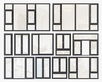 Modern casement window 3d model