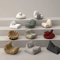 Lazy Sofa Single Sofa Casual Sofa Lazy Sofa Combination 3d model