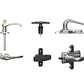 Various Door Handles With Lever Lock And Metal Design In Different Styles For Home