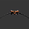 Futuristic White And Orange Spaceship With Streamlined Design For Cosmic Exploration
