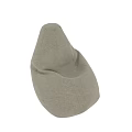 Cozy Beige Bean Bag Chairs With Soft Plush Fabric For Home Living Room
