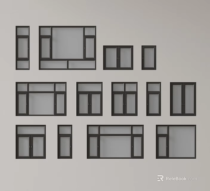 Modern Casement Windows With Various Styles And Sleek Frames For Home Design 3d model