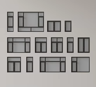 Modern windows combination windows glass windows floor-to-ceiling windows balcony windows bay windows bedroom windows sliding windows casement windows doors and windows 3d model
