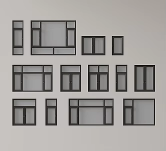 Modern windows combination windows glass windows floor-to-ceiling windows balcony windows bay windows bedroom windows sliding windows casement windows doors and windows 3d model