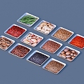 Traditional Chinese medicine ingredients food 3d model