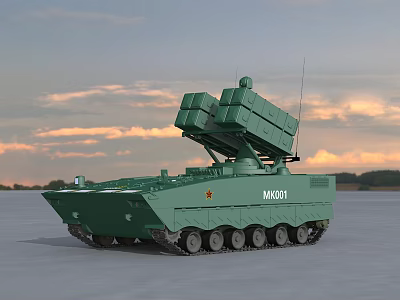 Red Arrow 10 Vehicle-mounted Heavy Multi-purpose Missile Anti-tank Missile Strategic Equipment Missile Launcher 3d model