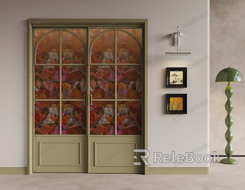 French retro sliding door model