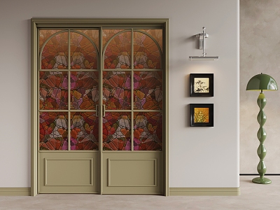 French retro sliding door model