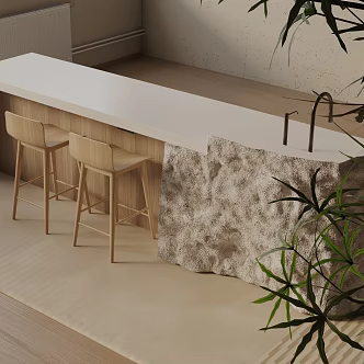 Modern table combination 3d model