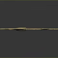 Decorative Double Edged Sword with Golden Accents Intricate Design and Black Handle