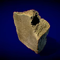 Natural Stone Sample With Visible Cracks And Rough Surface Texture On Blue Background 3d model