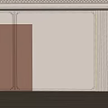 French background wall gypsum line background wall 3d model