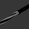 High Quality Twisted Blade Knife With Black Handle And Stainless Steel Body