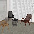 Modern leisure table and chair combination leisure table and chair 3d model