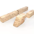Light Brown Natural Stone Blocks With Different Shapes For Construction Decorative Use