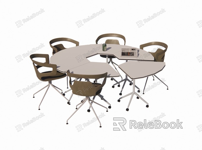 Modern Conference Table and Chair Table and Chair Combination model