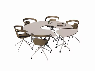 Modern Conference Table and Chair Table and Chair Combination 3d model
