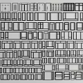 Collection of Various Window and Door Design Patterns in Black and White