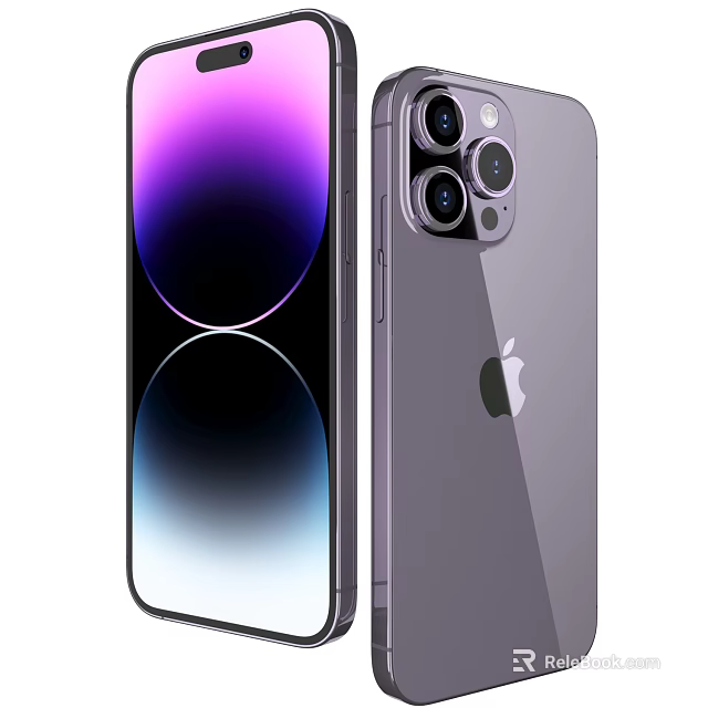 Apple iPhone 15 Pro Graphite Color With Triple Camera System And Sleek Gradient Display Design 3d model 