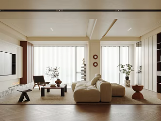 French Middle Living Room Middle Living Room 3d model