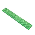 Green Plastic Ruler With Intricate Hollow Patterns And Clear Scale Marks For Craft Use