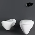 Modern White Toilet Design With Wall Mounted Accessories And Sleek Bowl