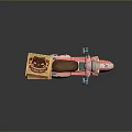 Pink Scooter With Cute Cartoon Patterns Carrying Stacked Pizza Delivery Boxes