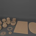 Handwoven Decorative Rugs With Various Shapes Intricate Woven Patterns And Modern Design