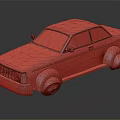 Vintage Red Toy Car With Silver Rims And Classic Design Details