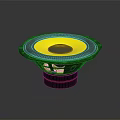 High Performance HiFi Speaker With Yellow Cone And Round Design For Premium Sound
