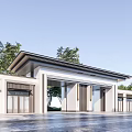 Modern Gate Simple Entrance Gate Street Commercial 3d model