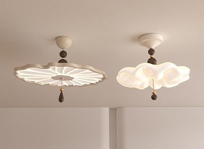 Lotus leaf ceiling lamp 3d model