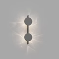 Modern Minimalist Wall Lamp Design With Two Circular Lights Illuminating Wall