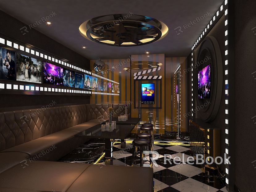 Modern KTV Movie Room Room Theme Room model