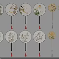 Decorative Round Wall Hangings With Floral Bird Patterns And Ornate Tassels For Home Decor