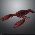 Red Lobster Figure Display With Lifelike Claws And Body Details