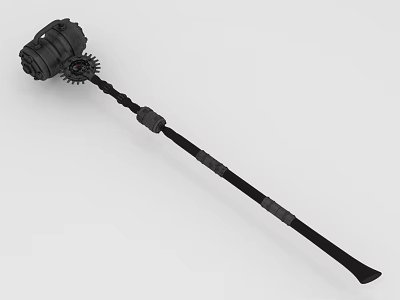 Durable Hardware Tool Hammer With Gear Structure And Long Handle Design 3d model
