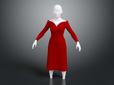 Modern Model Female Model Skirt dress 3d model