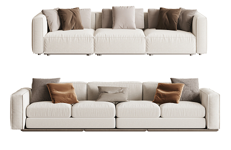 Modern Combination Sofa Multiplayer Sofa 3d model