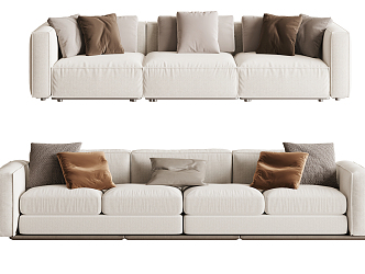 Modern Combination Sofa Multiplayer Sofa 3d model