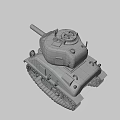 Cartoon Sherman Tank 3d model
