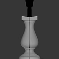 Elegant Transparent Glass Hookah with Black Stem Clear Base Modern Design and Accessories