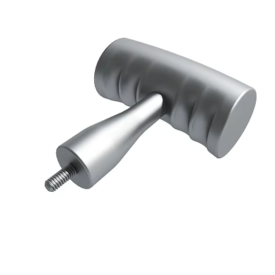 Solid Metal Hammer With Cylindrical Head And Threaded Shiny Handle Design 3d model Solid Metal Hammer With Cylindrical Head And Threaded Shiny Handle Design 3d model