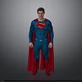 Superman Full Body in Blue Costume Red Cape and S Emblem