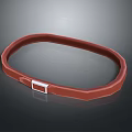 Stylish Red Ring Shaped Belt as Daily Life Essential With Silver Buckle