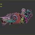 Mechanical Weapon with Intricate Metal Structure Futuristic Design Barrel and Gear Components