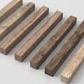 Natural Wooden Planks With Stone Elements Featuring Various Colors And Textures