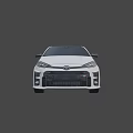 White Toyota Two Door Sports Car with Red Background Black Wheels and Sporty Design