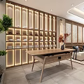 Modern Tea House Exterior And Interior Design With Greenery And Tea Area