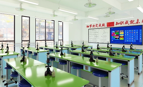 Experimental classroom laboratory test bench 3d model